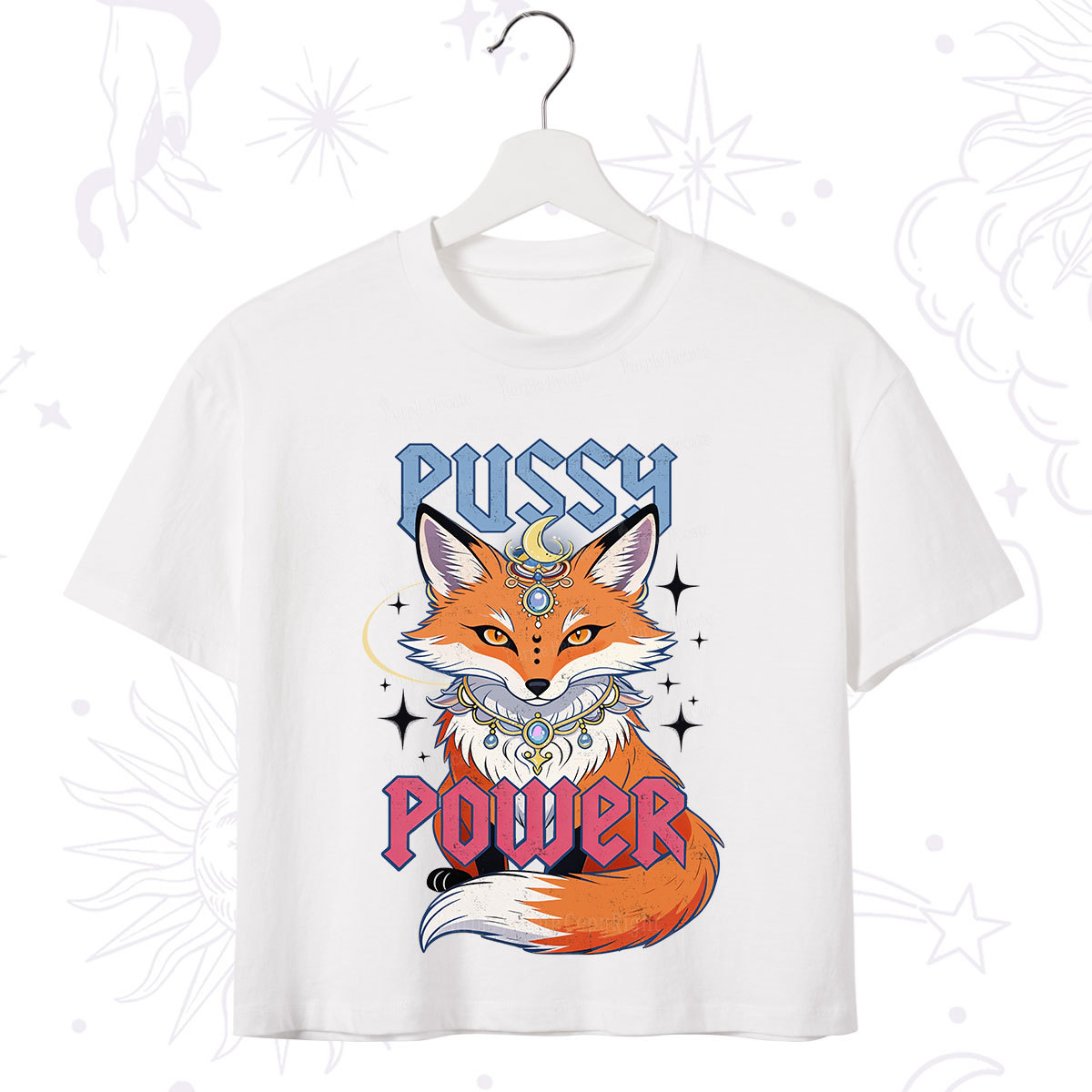 Purplehecate Pussy Power Crop T-Shirt