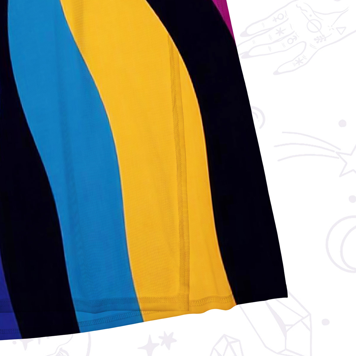 Purplehecate Trippy Heart Flame Mesh Maxi Tank Beach Dress