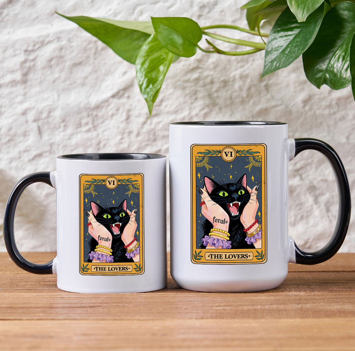 Purplehecate The Lovers Tarot Feral Cat Mug