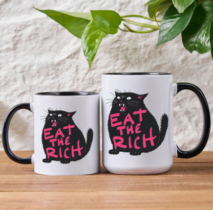 Purplehecate Eat The Rich Cat Mug