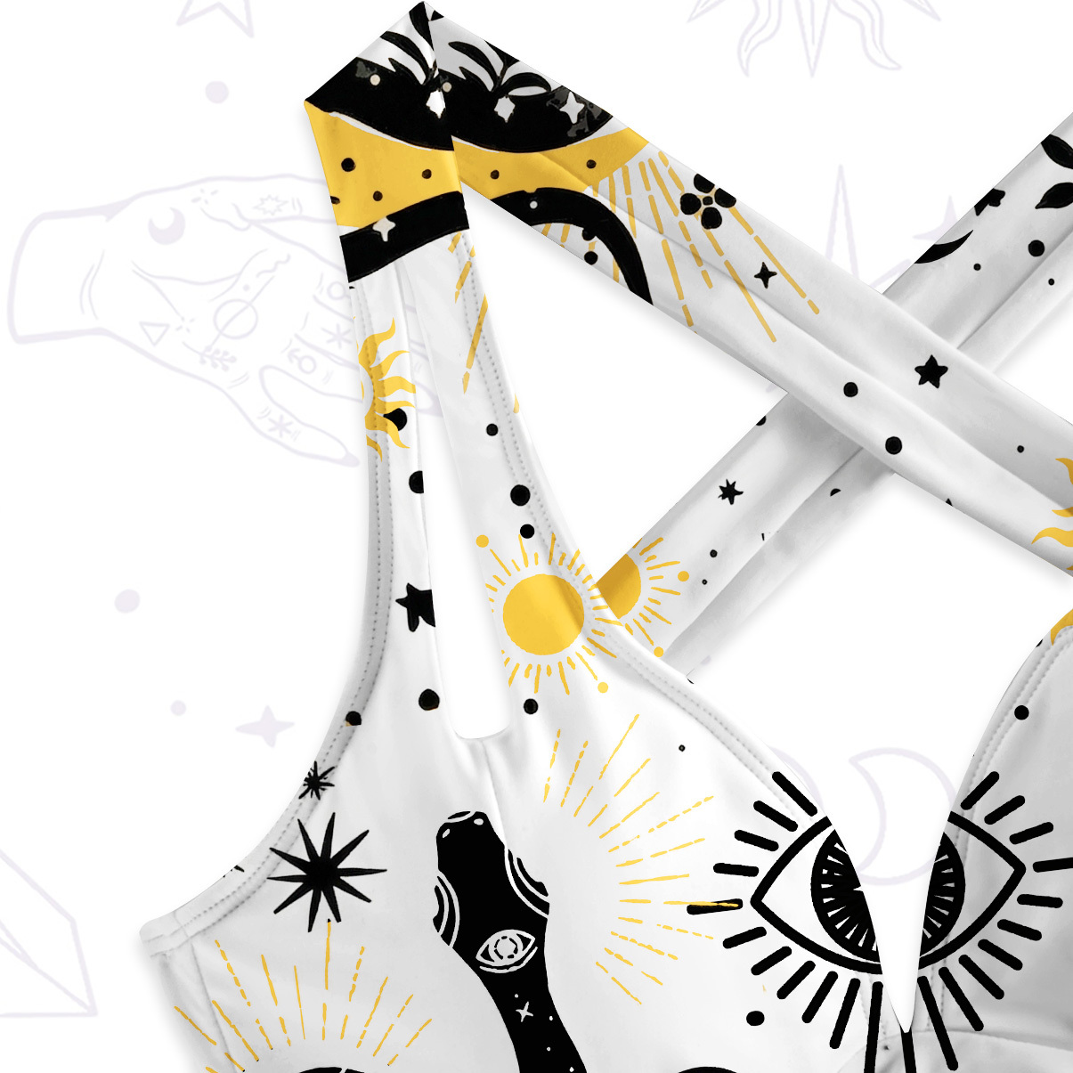 Purplehecate Divine Serpent Under the Moon One-Piece Swimsuit