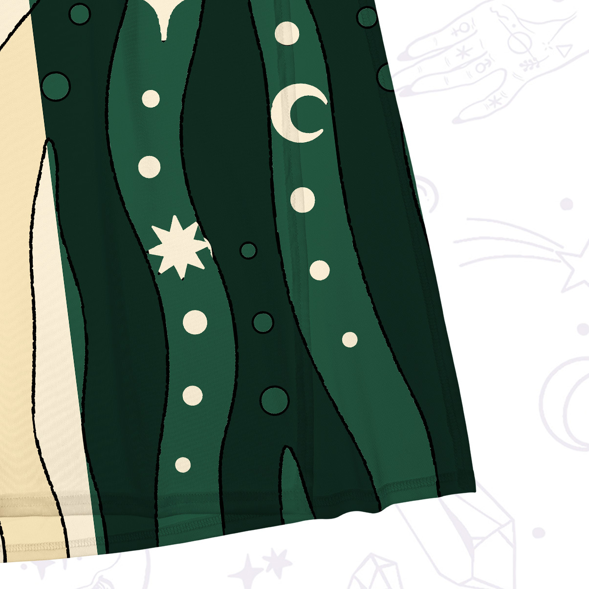 Purplehecate Green Vision Illusion Mesh Maxi Tank Beach Dress