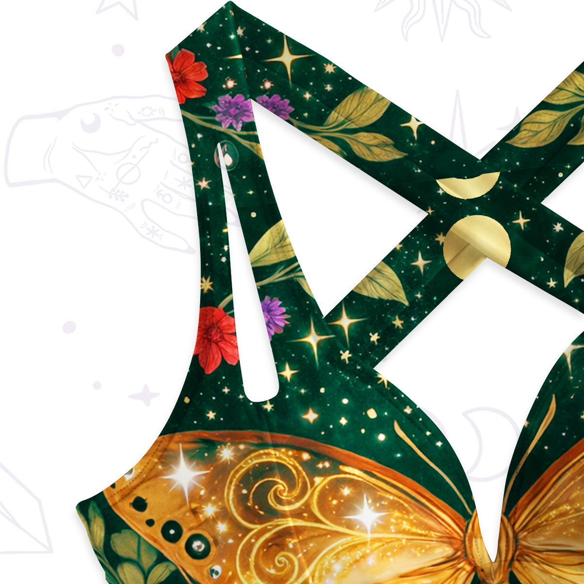 Purplehecate Mystic Butterfly Whisper One-Piece Swimsuit