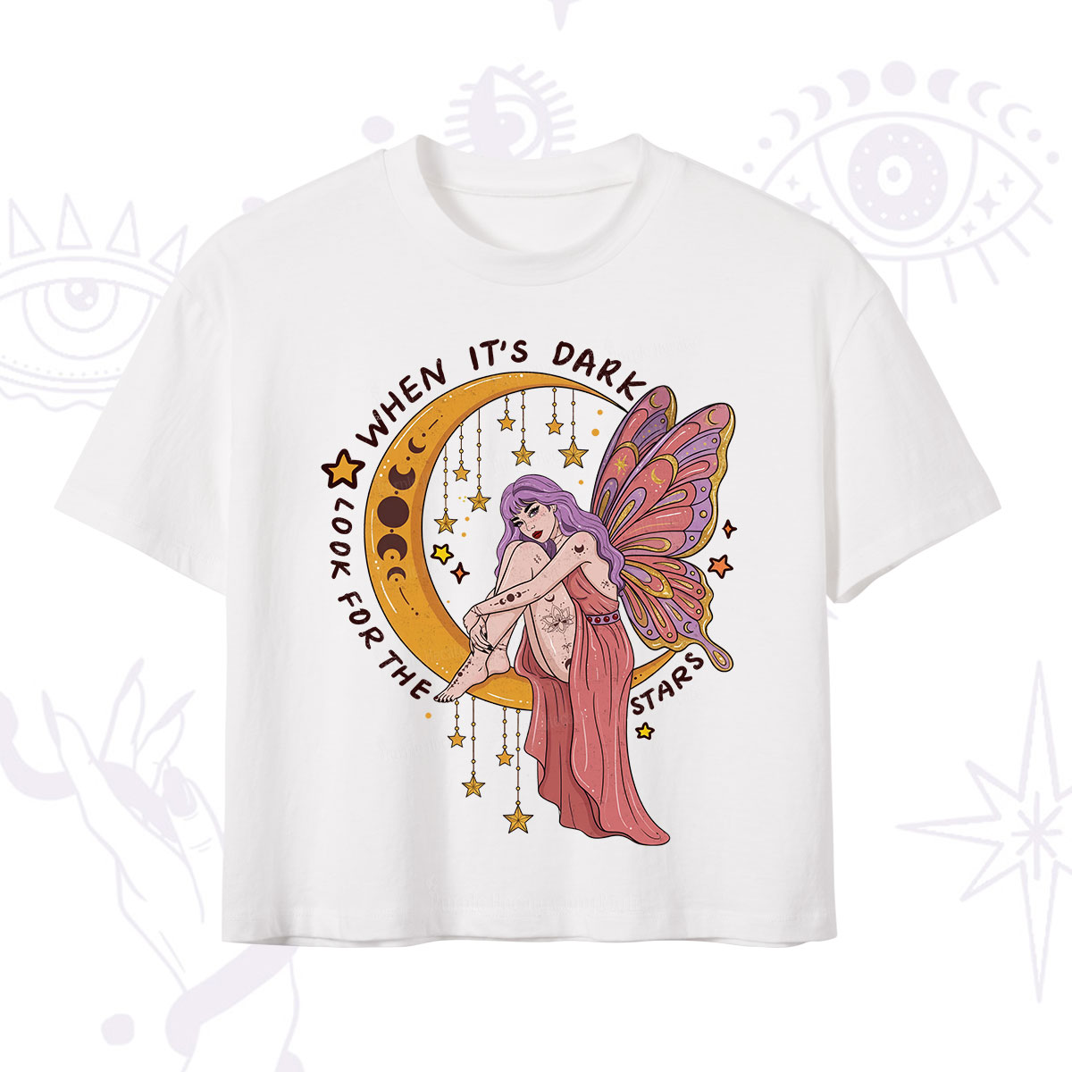 Purplehecate Look For The Stars Crop T-Shirt