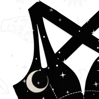 Purplehecate Coven of the Skull Moon One-Piece Swimsuit