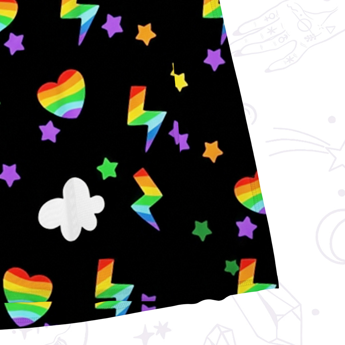 Purplehecate Rainbow Sacred Heart All Seeing Eye Pride Mesh Maxi Tank Beach Dress