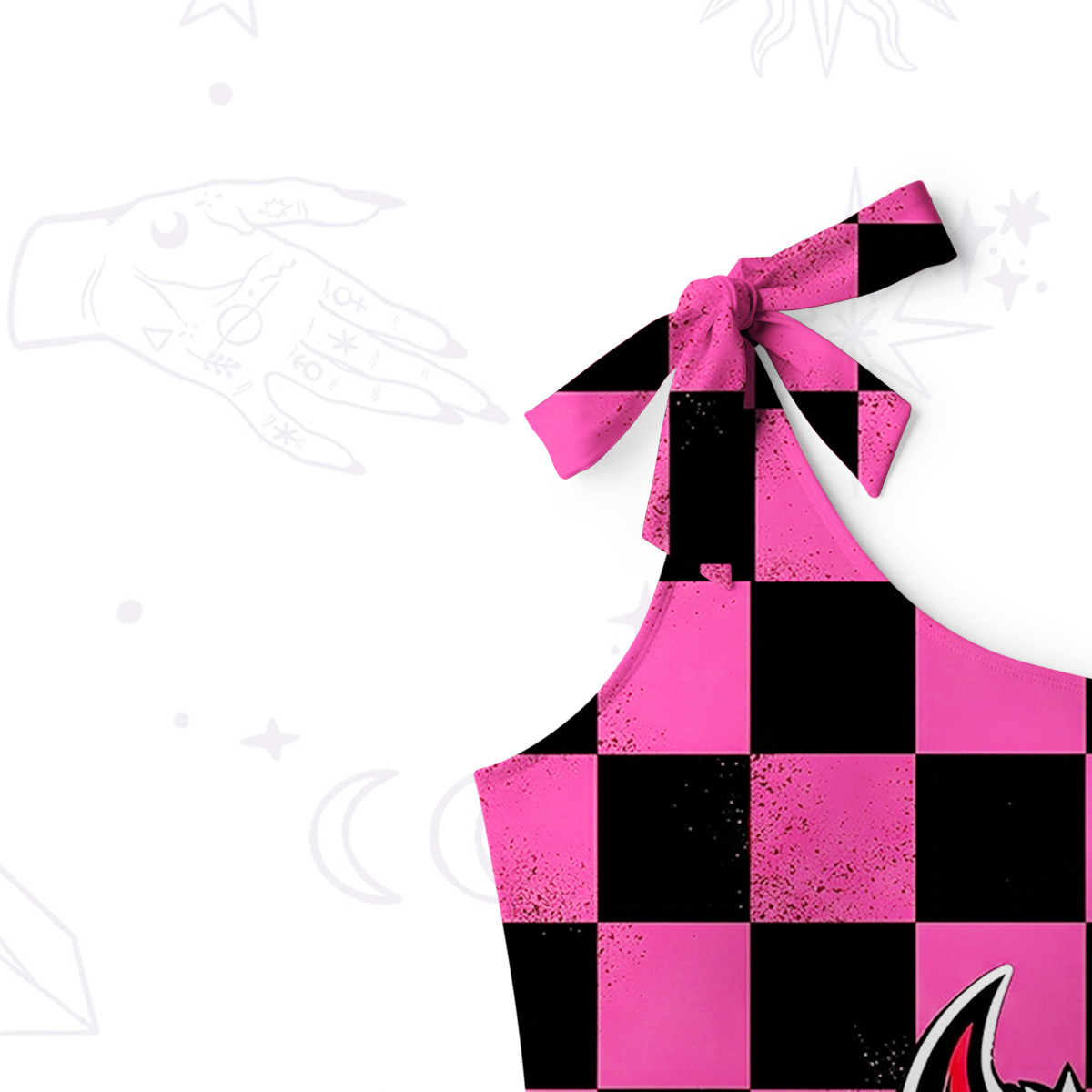 Purplehecate Heart of a Demon One-Shoulder One-Piece Swimsuit