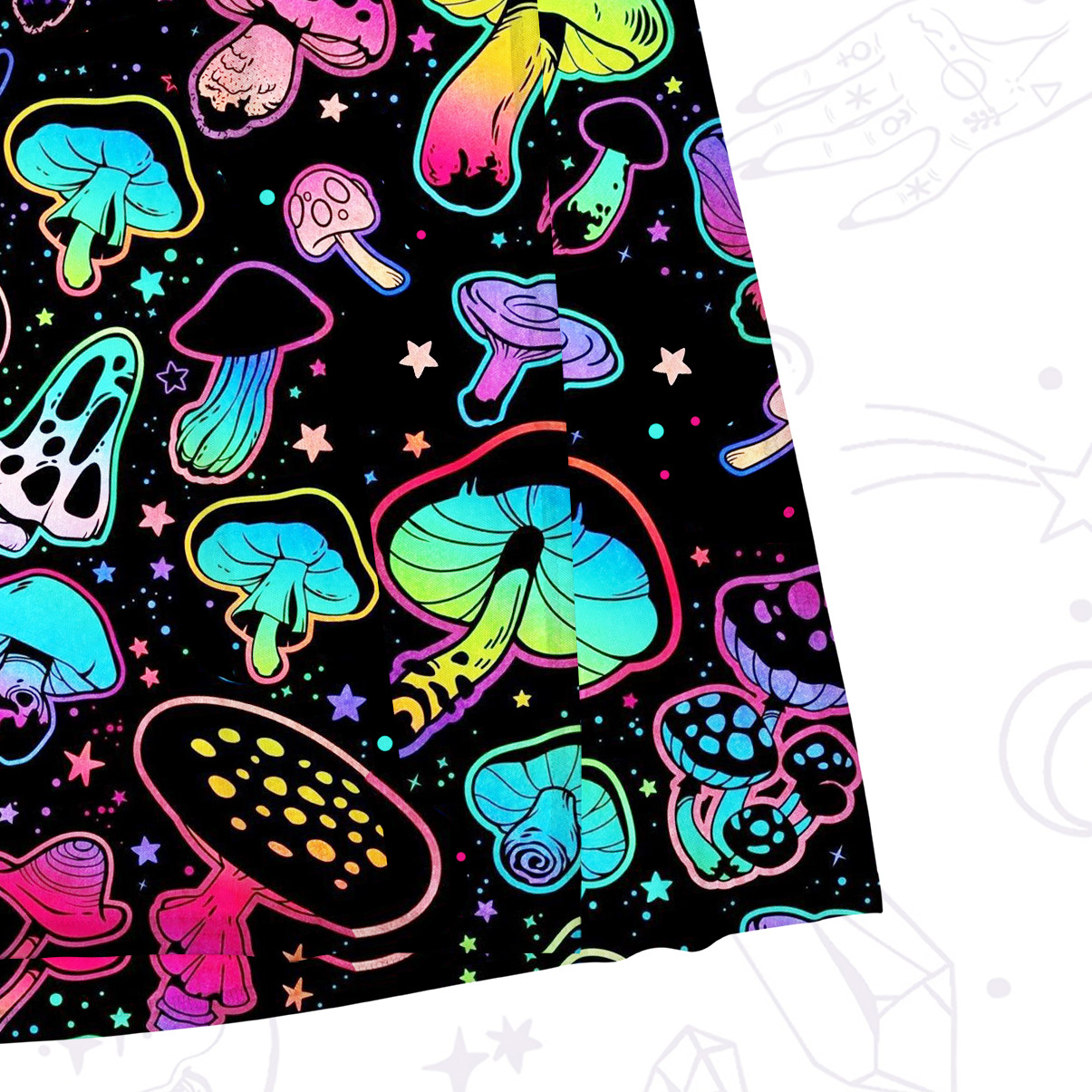 Purplehecate Psychedelic Mushroom Rave Mesh Maxi Tank Beach Dress