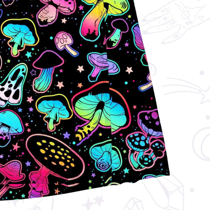 Purplehecate Psychedelic Mushroom Rave Mesh Maxi Tank Beach Dress