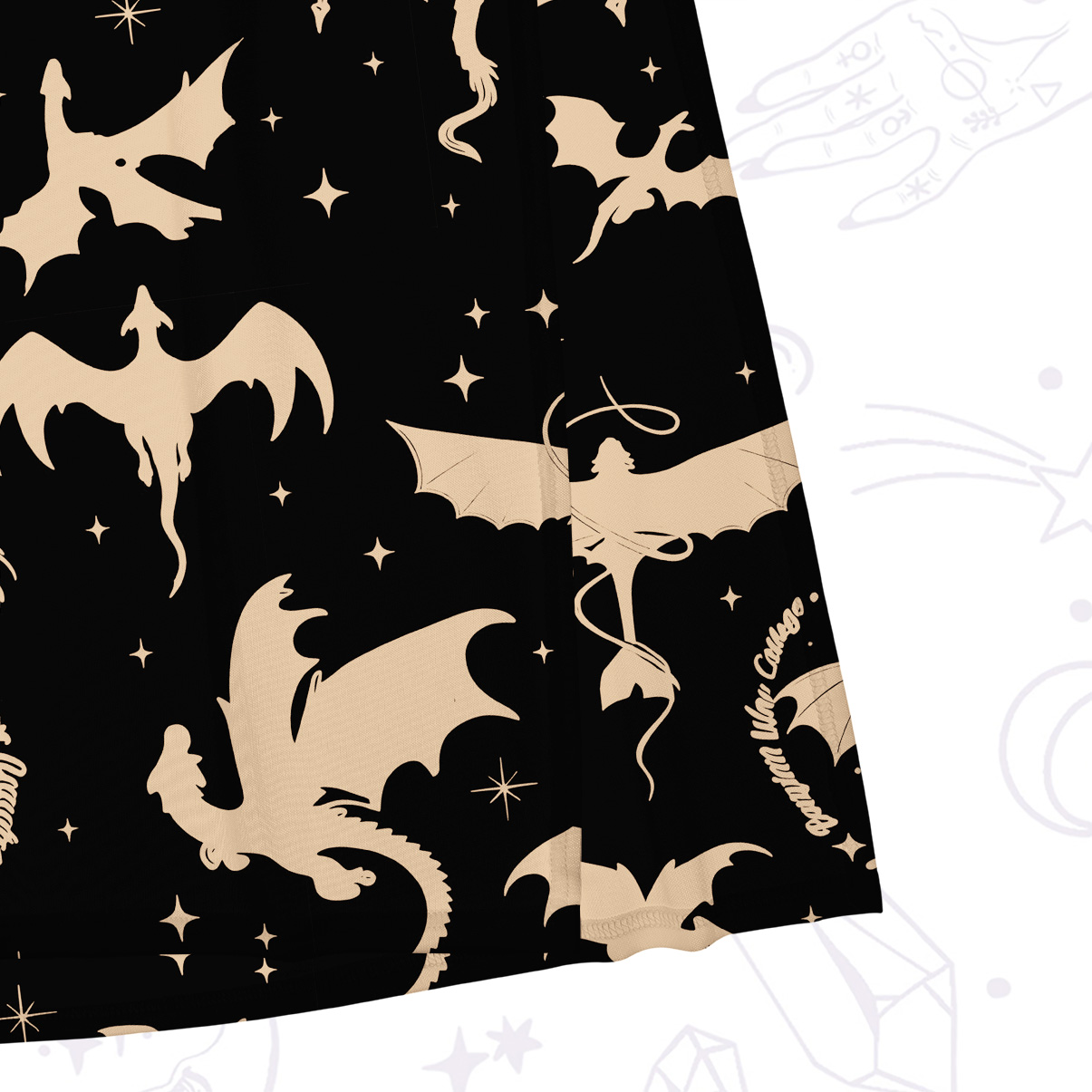 Purplehecate Fantasy Dragon Allover Mesh Maxi Tank Beach Dress