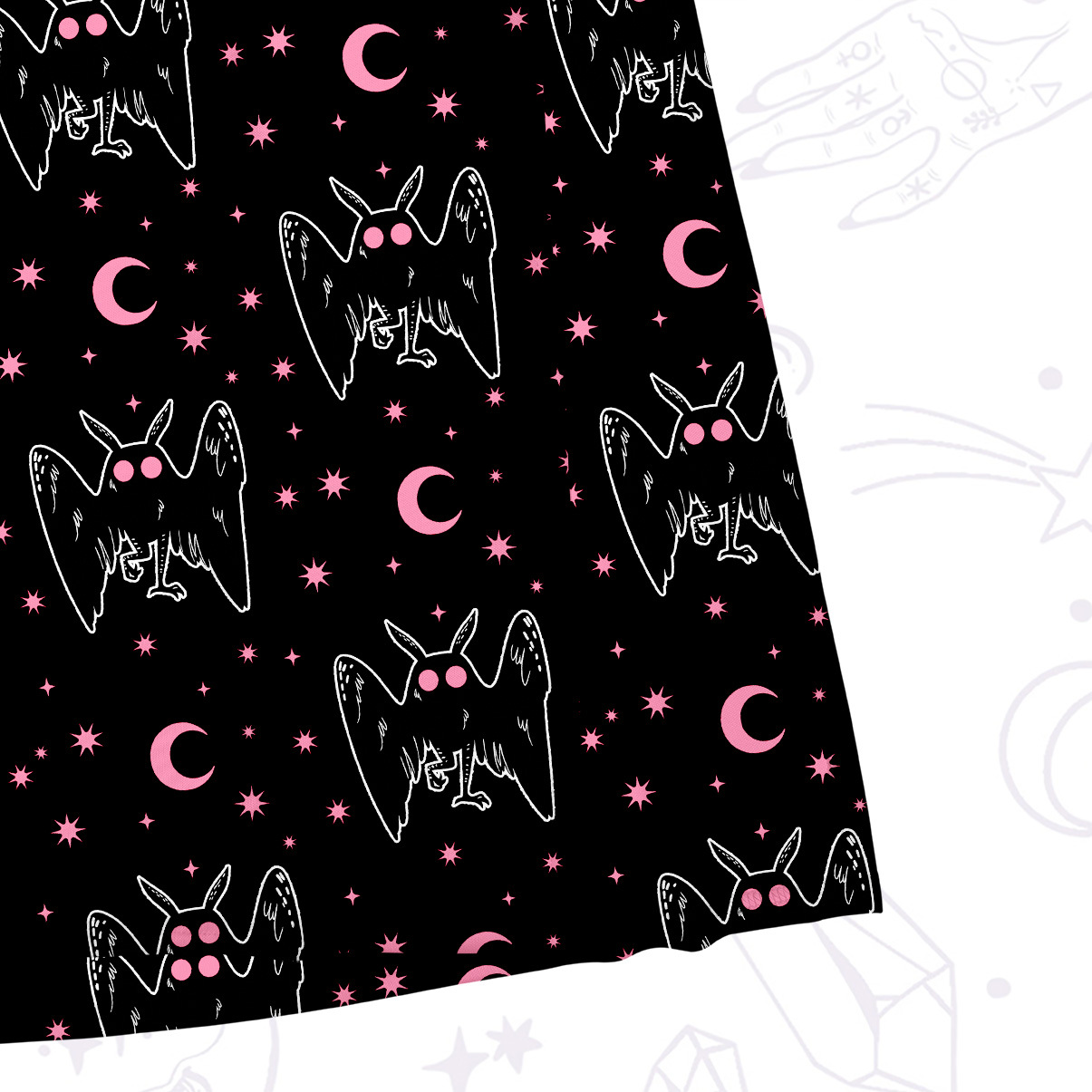 Purplehecate Witchy Mothman Night Mesh Maxi Tank Beach Dress