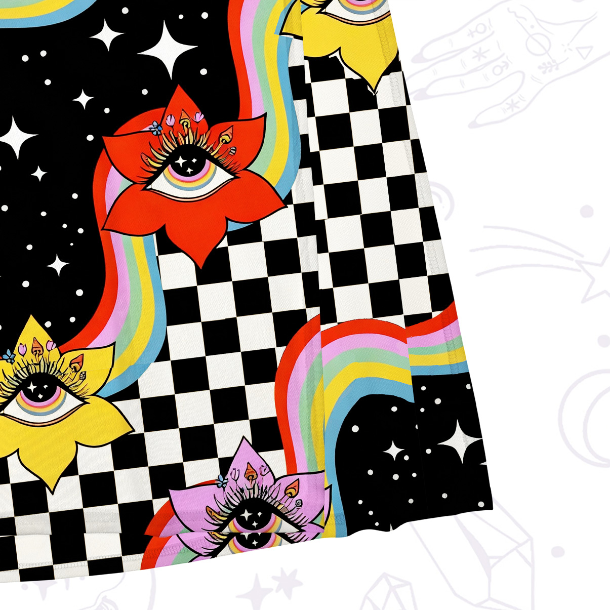 Purplehecate Enchanted Eye Blossom Mesh Maxi Tank Beach Dress