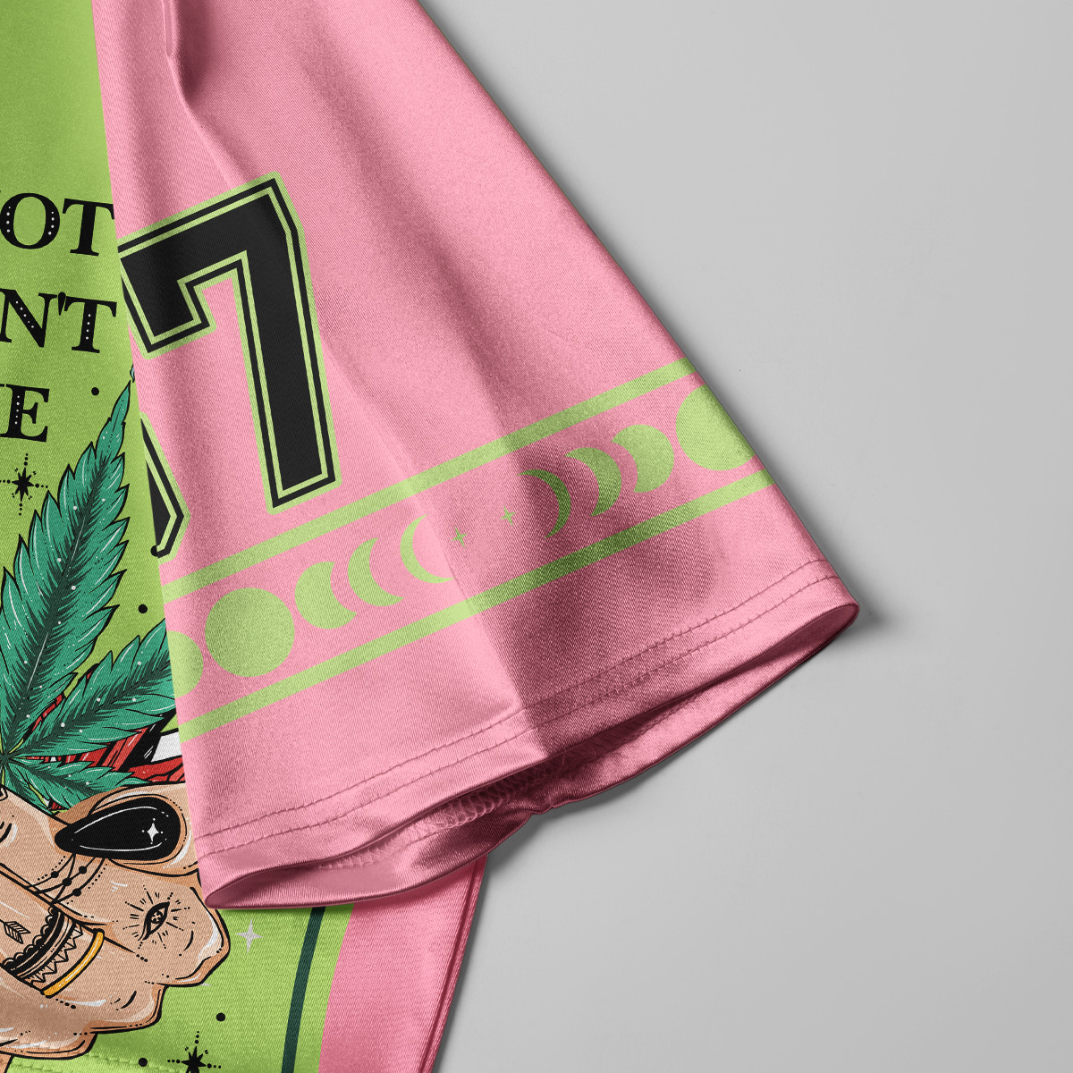 Purplehecate Drugs Not Hugs Crop Jersey Top