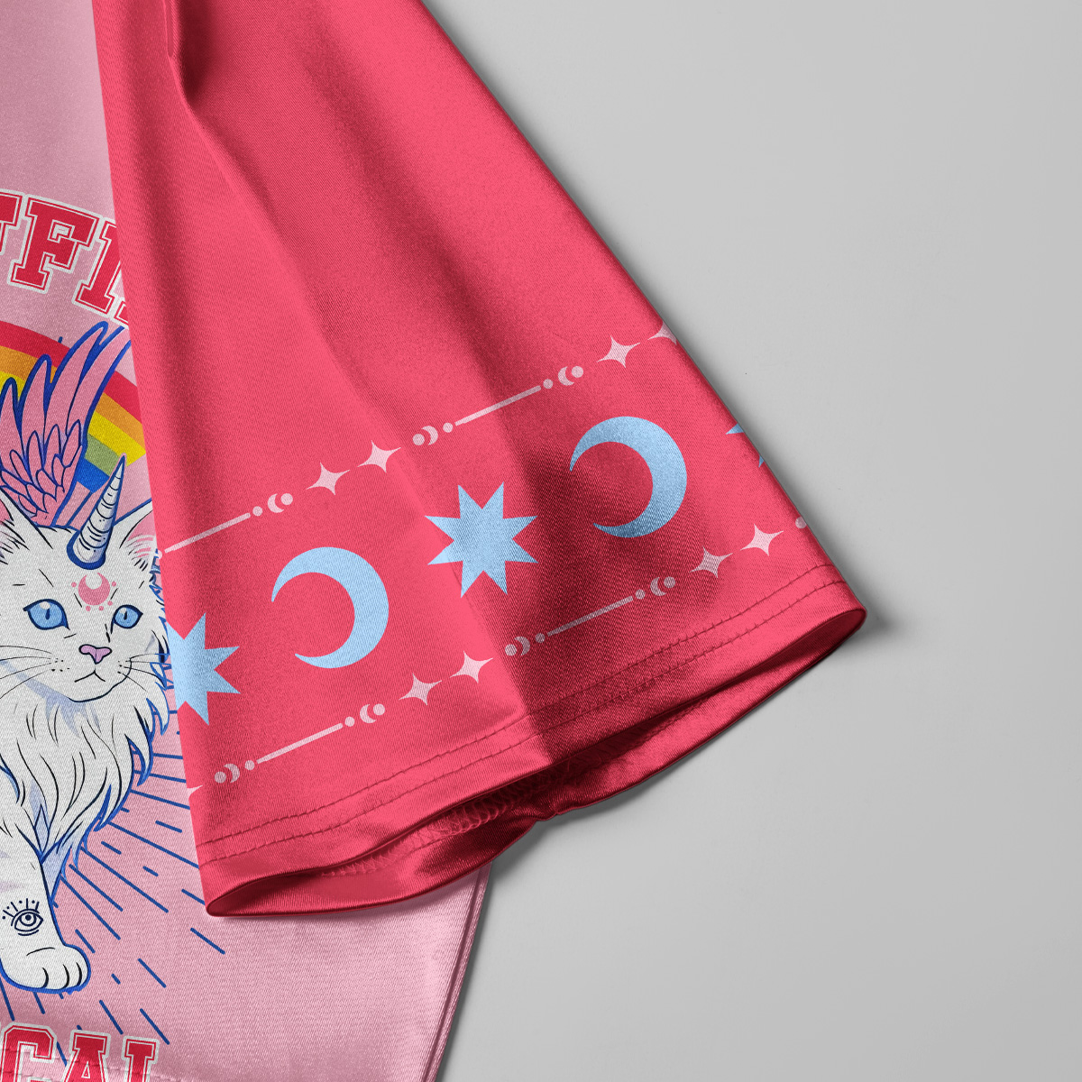 Purplehecate Fluffin Meowgical Crop Jersey Top