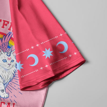 Purplehecate Fluffin Meowgical Crop Jersey Top