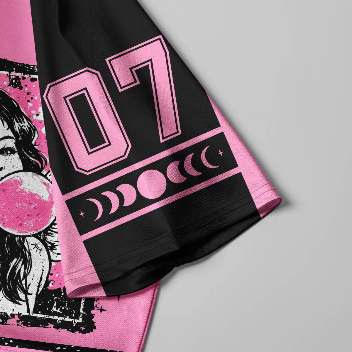 Purplehecate Grunge Angel with Bubblegum Crop Jersey Top