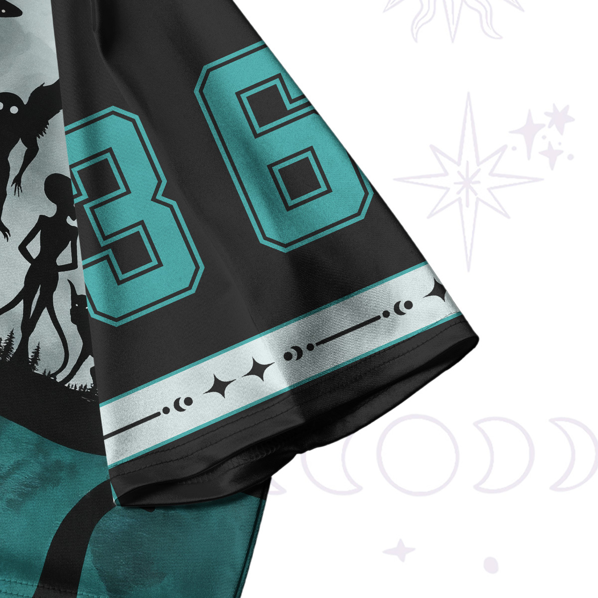 Purplehecate Alien Lake Monster Encounter Crop Jersey Top