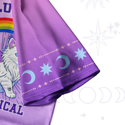 Purplehecate Fluffin Meowgical Crop Jersey Top