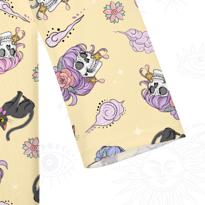 Purplehecate Magical Cat Skeleton Mom Beachwear Cover-Up Dress