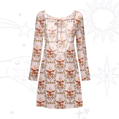 Purplehecate Psychedelic Mushrooms Beachwear Cover-Up Dress