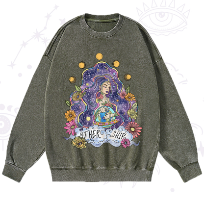 Purplehecate Mother Ship Washed Sweatshirt
