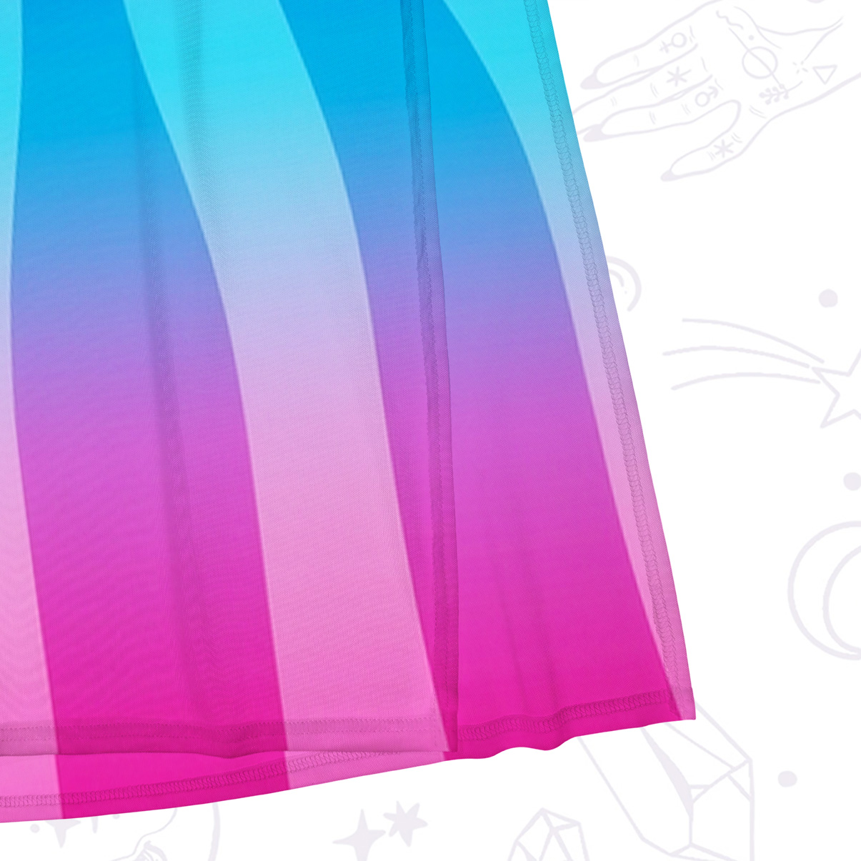 Purplehecate Sacred Eye Energy Flow Mesh Maxi Tank Beach Dress