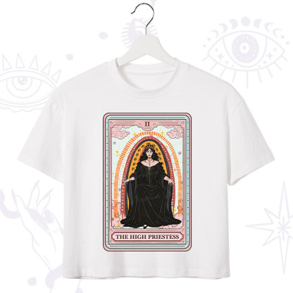 Purplehecate The High Priestess Tarot Crop T-Shirt