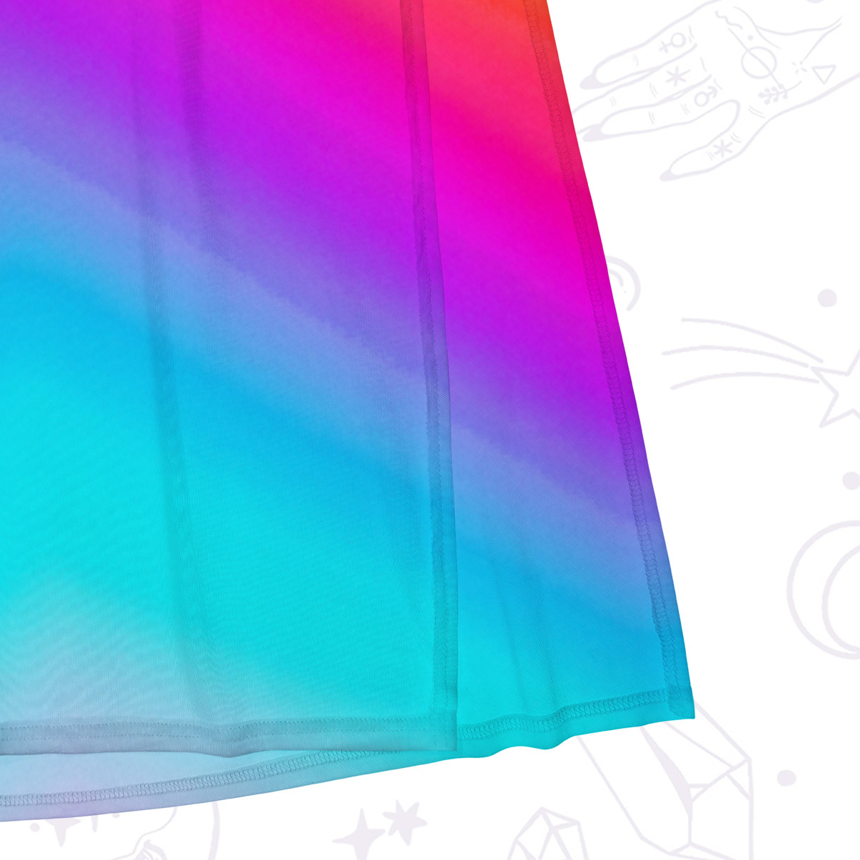 Purplehecate Sacred Flame of Love Mesh Maxi Tank Beach Dress