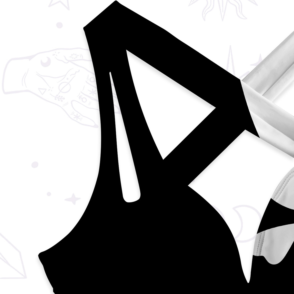 Purplehecate Yin Yang Cat Lover One-Piece Swimsuit