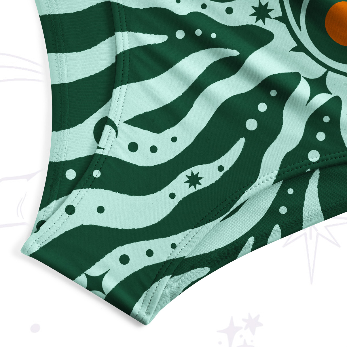 Purplehecate Green Vision Illusion One Piece Swimsuit