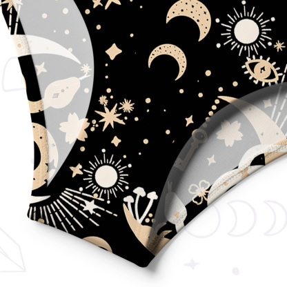 Purplehecate Divine Serpent Under the Moon One-Shoulder One-Piece Swimsuit