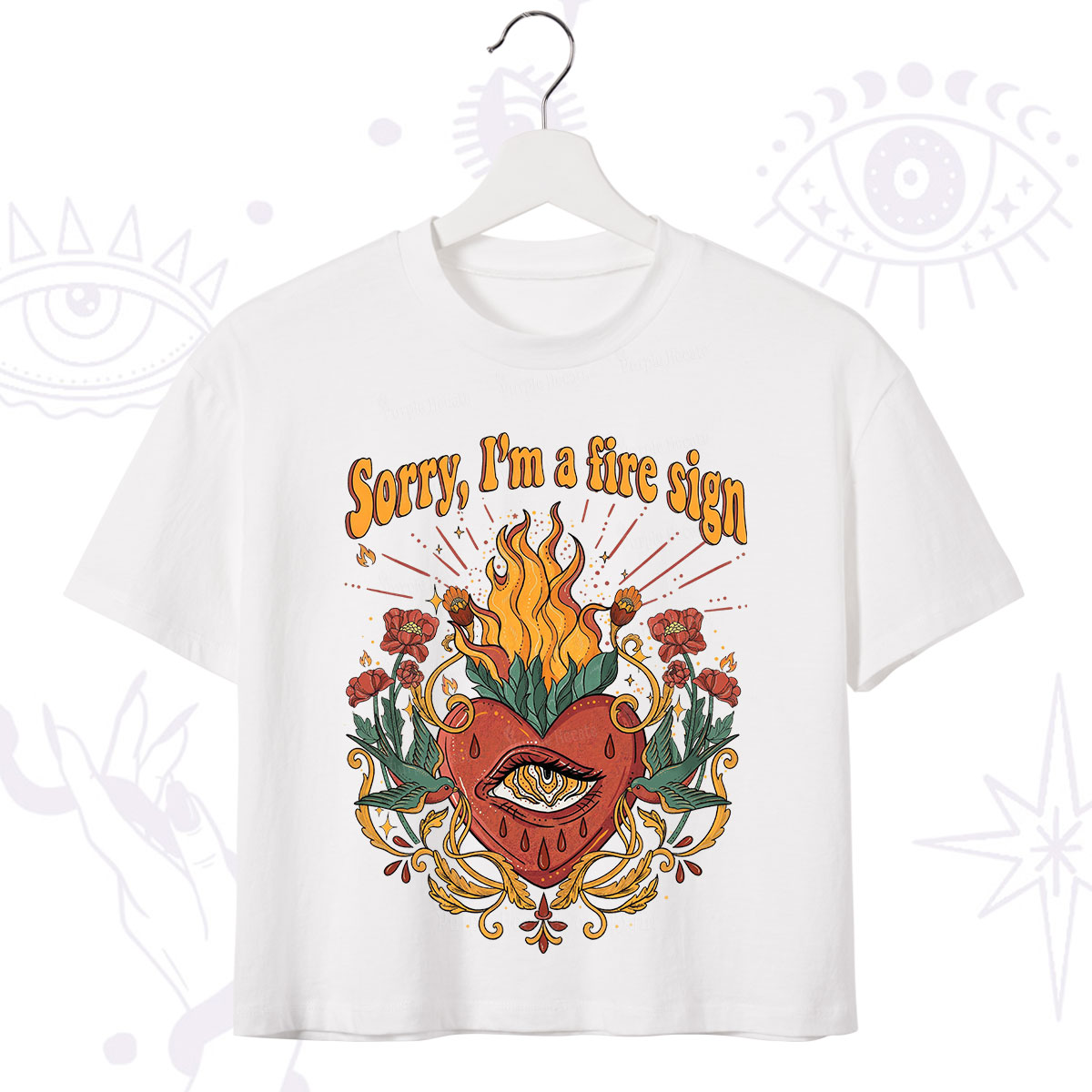 Purplehecate Sorry I'm A Fire Sign Crop T-Shirt