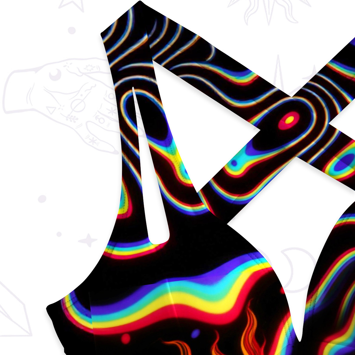 Purplehecate Mystic Sun and Moon One-Piece Swimsuit