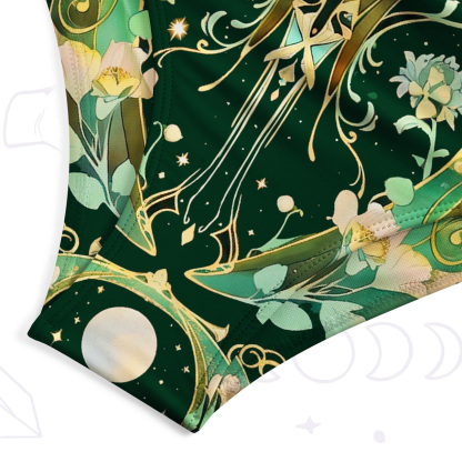 Purplehecate Moon Moth  Rave One-Piece Swimsuit