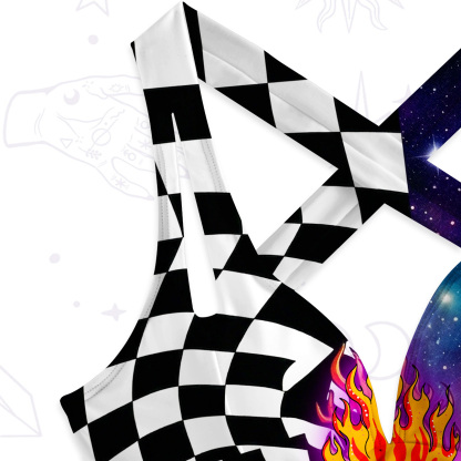 Purplehecate Flaming Eye of the Heart One-Piece Swimsuit