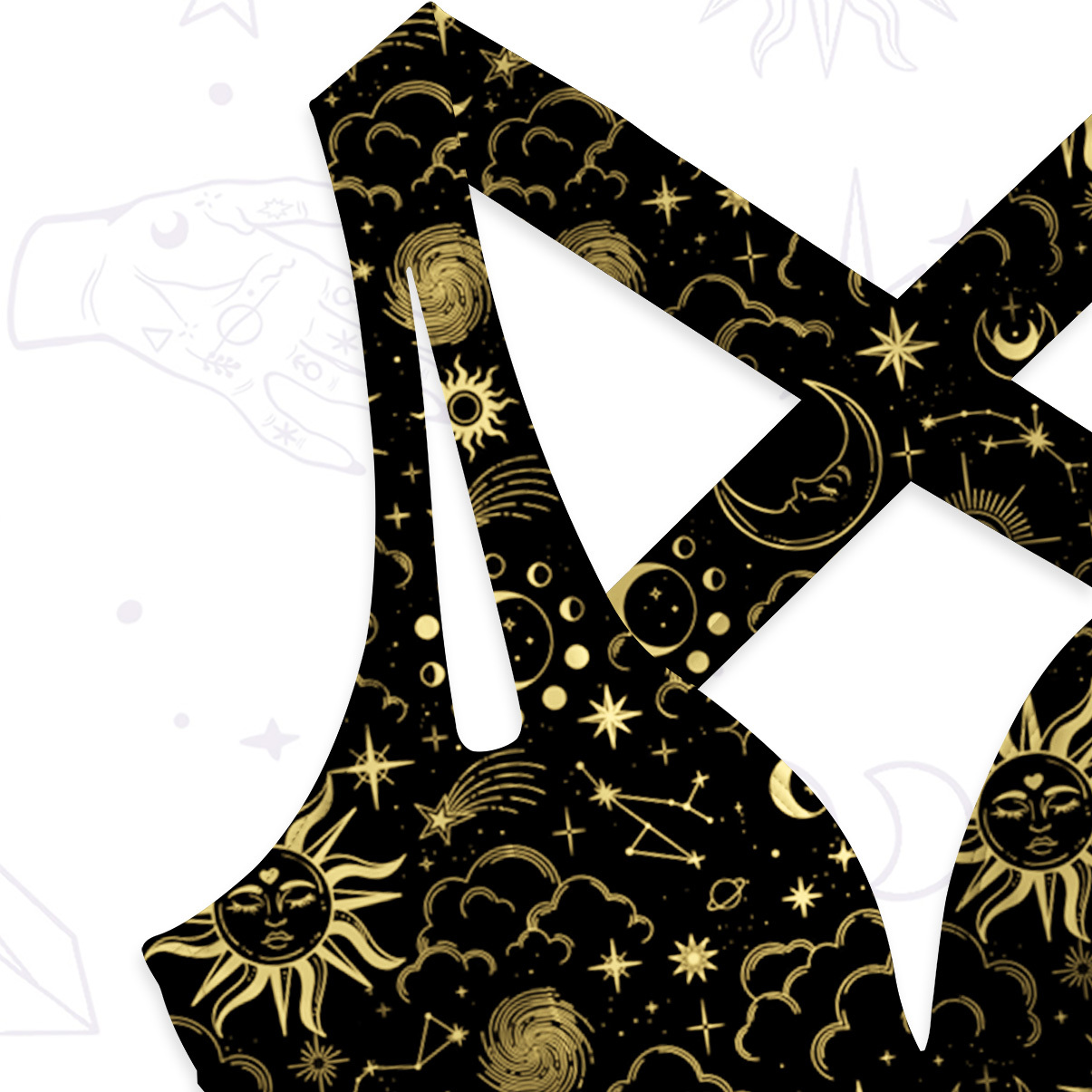 Purplehecate Mysterious Star & Moon One-Piece Swimsuit