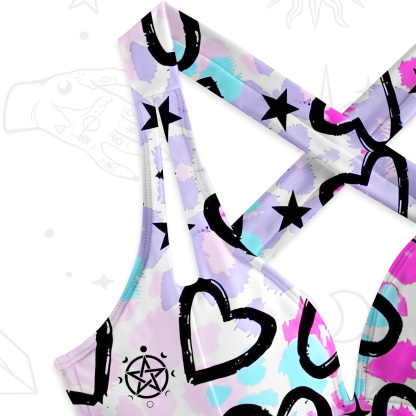 Purplehecate Heartful Magic One-Piece Swimsuit