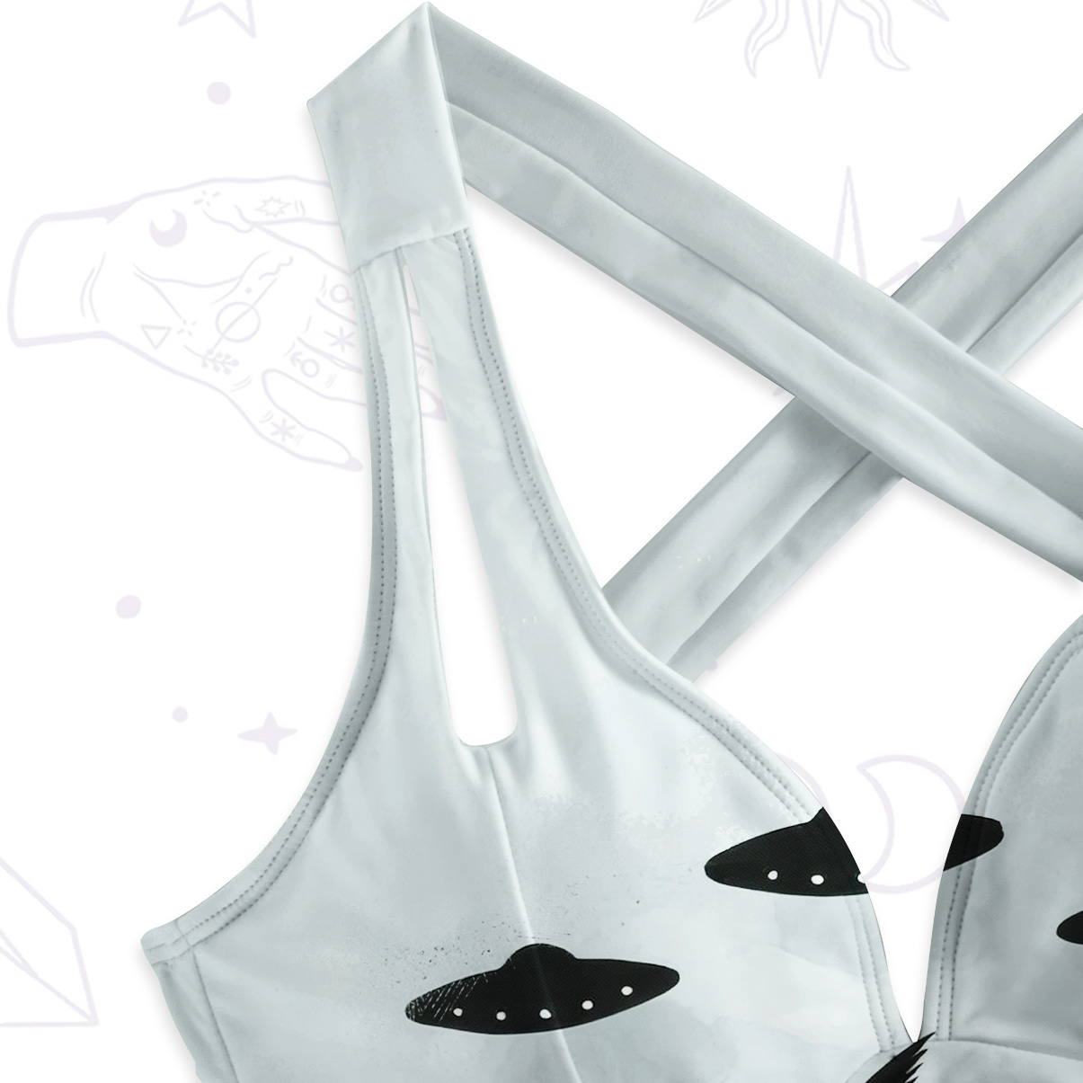 Purplehecate Alien Lake Monster Encounter One-Piece Swimsuit