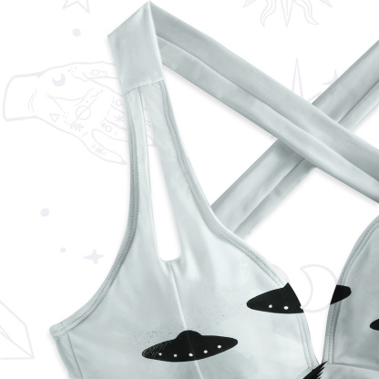 Purplehecate Alien Lake Monster Encounter One-Piece Swimsuit