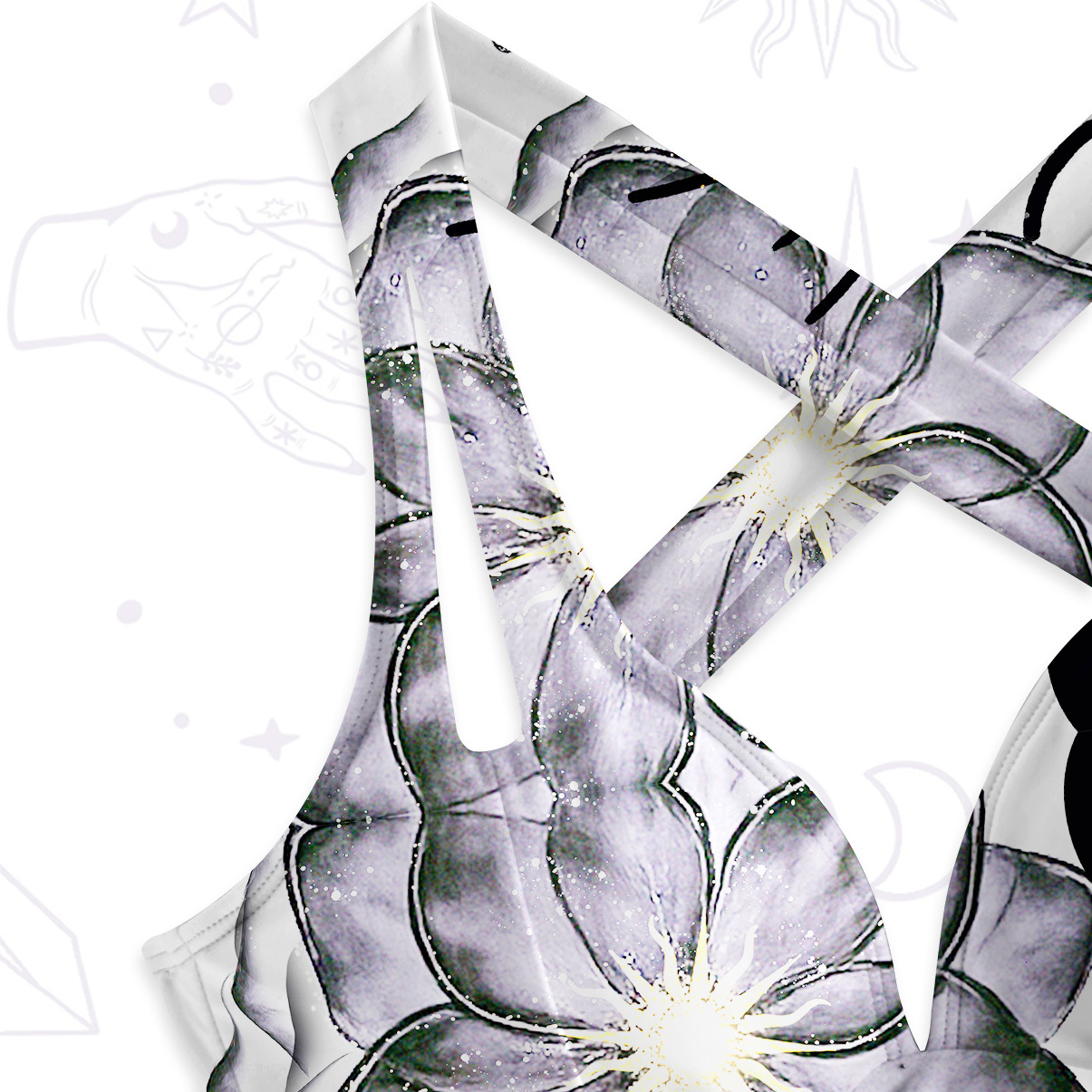 Purplehecate Starlit Cats & Butterflies One-Piece Swimsuit