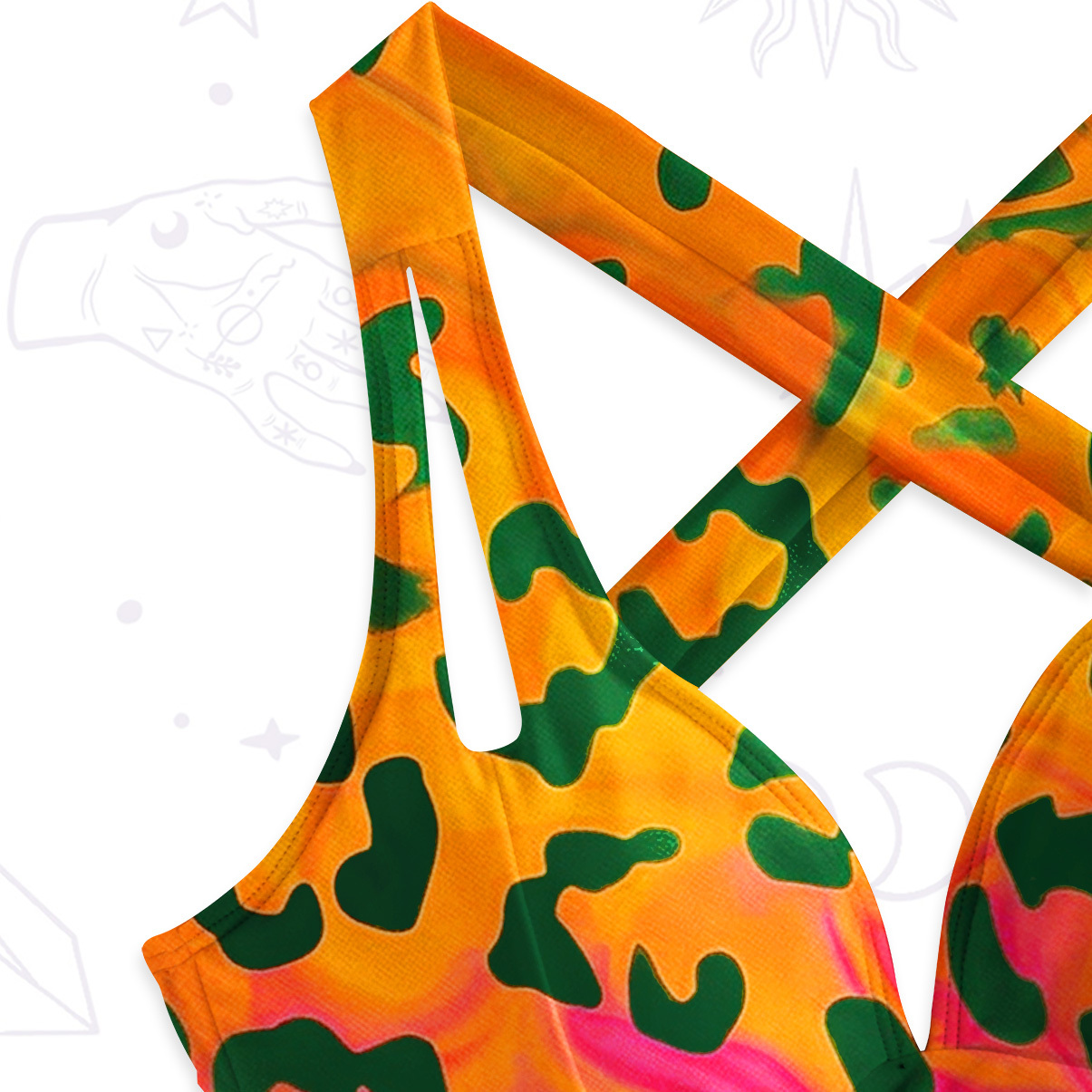 Purplehecate Rainbow Ombre Leopard One-Piece One-Piece Swimsuit