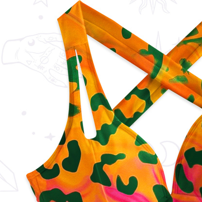 Purplehecate Rainbow Ombre Leopard One-Piece One-Piece Swimsuit