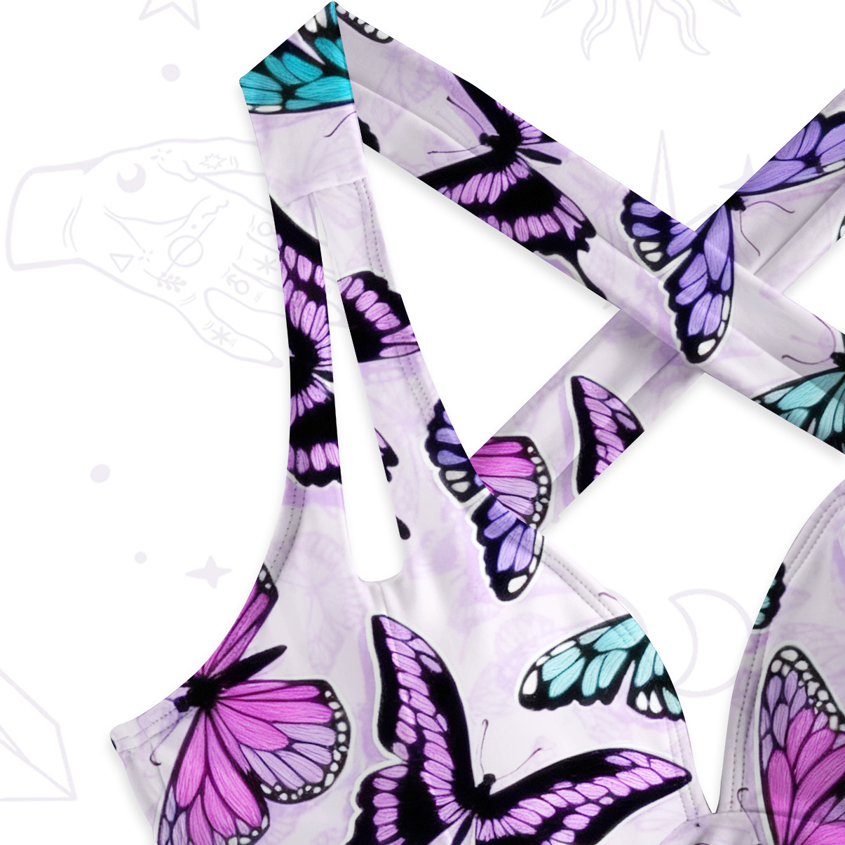 Purplehecate Whimsical Butterfly One-Piece Swimsuit