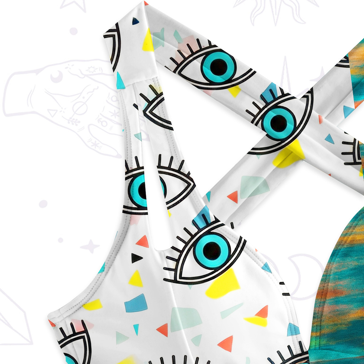 Purplehecate Evil Eye Protection One-Piece Swimsuit