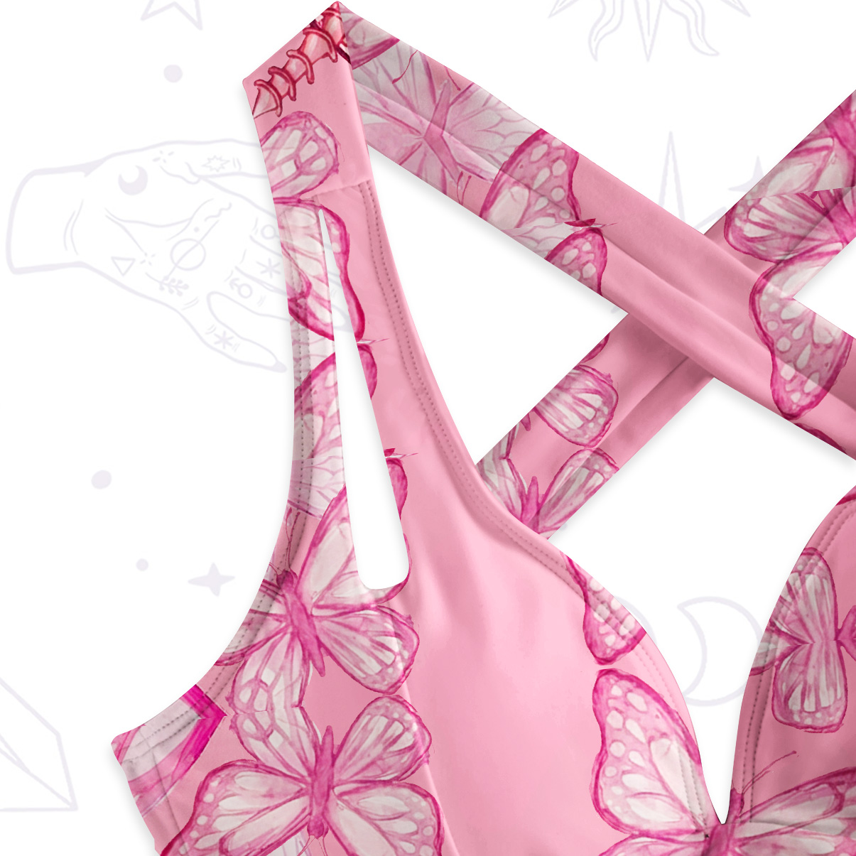 Purplehecate Butterfly Witchy One-Piece Swimsuit