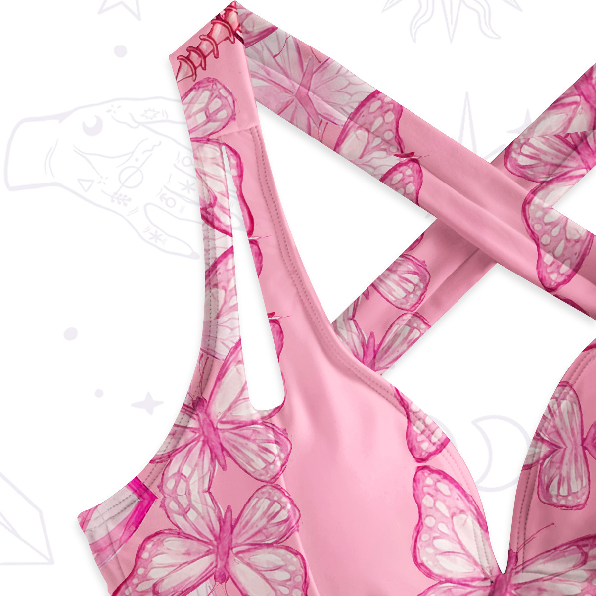 Purplehecate Butterfly Witchy One-Piece Swimsuit