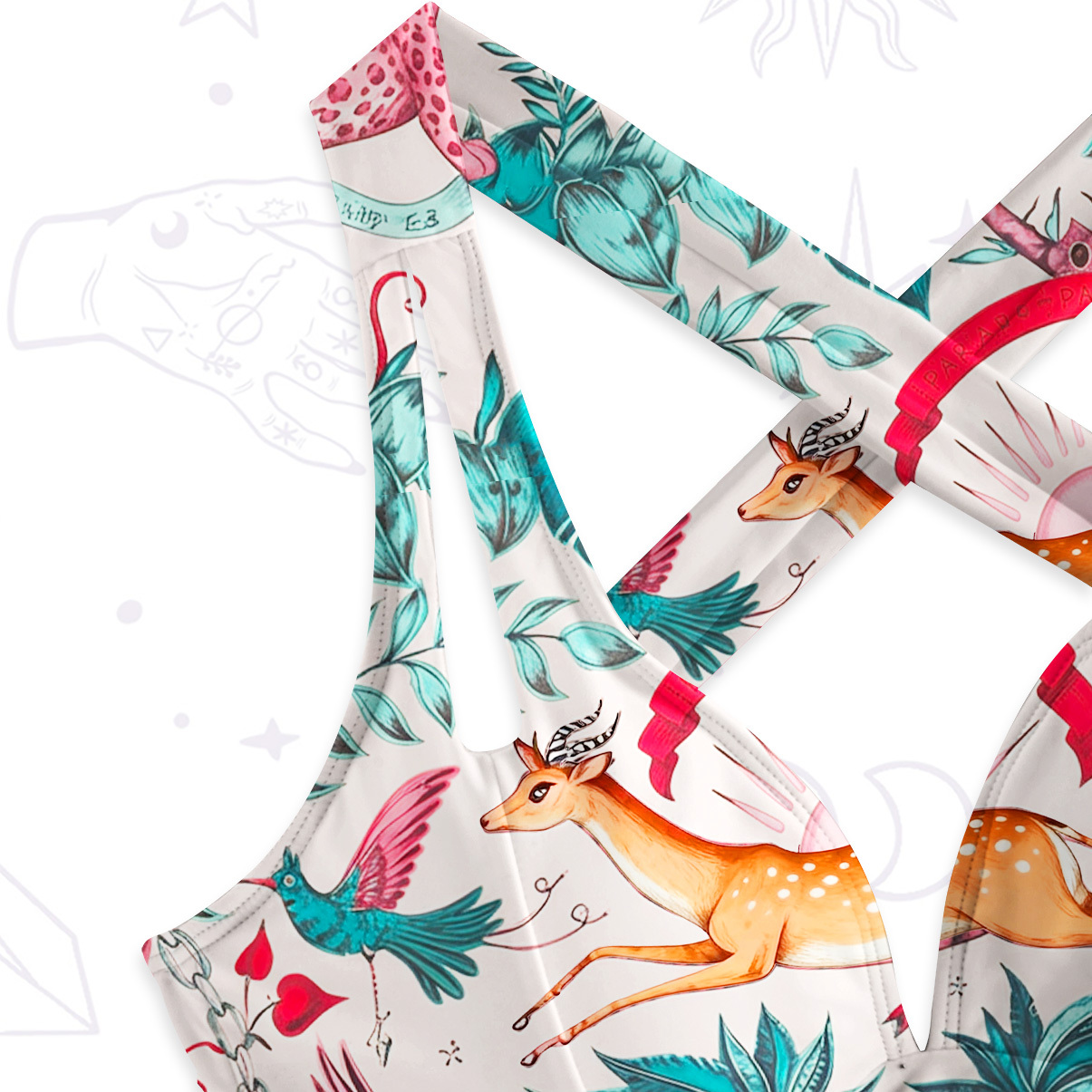 Purplehecate Enchanted Forest Pink Leopard One-Piece Swimsuit