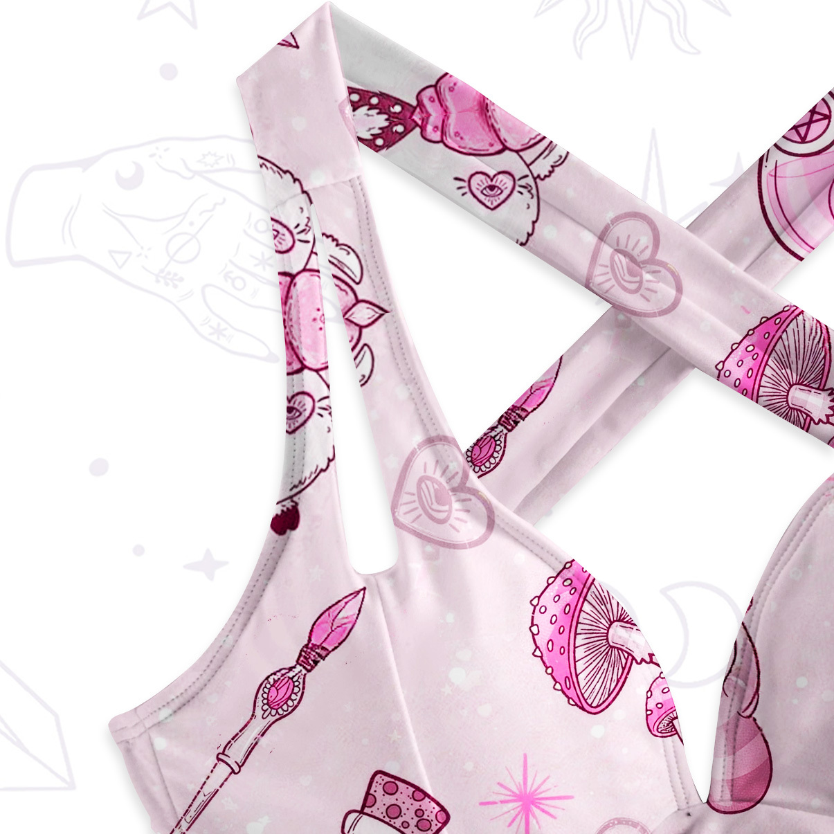 Purplehecate Pastel Occult Goat One-Piece Swimsuit