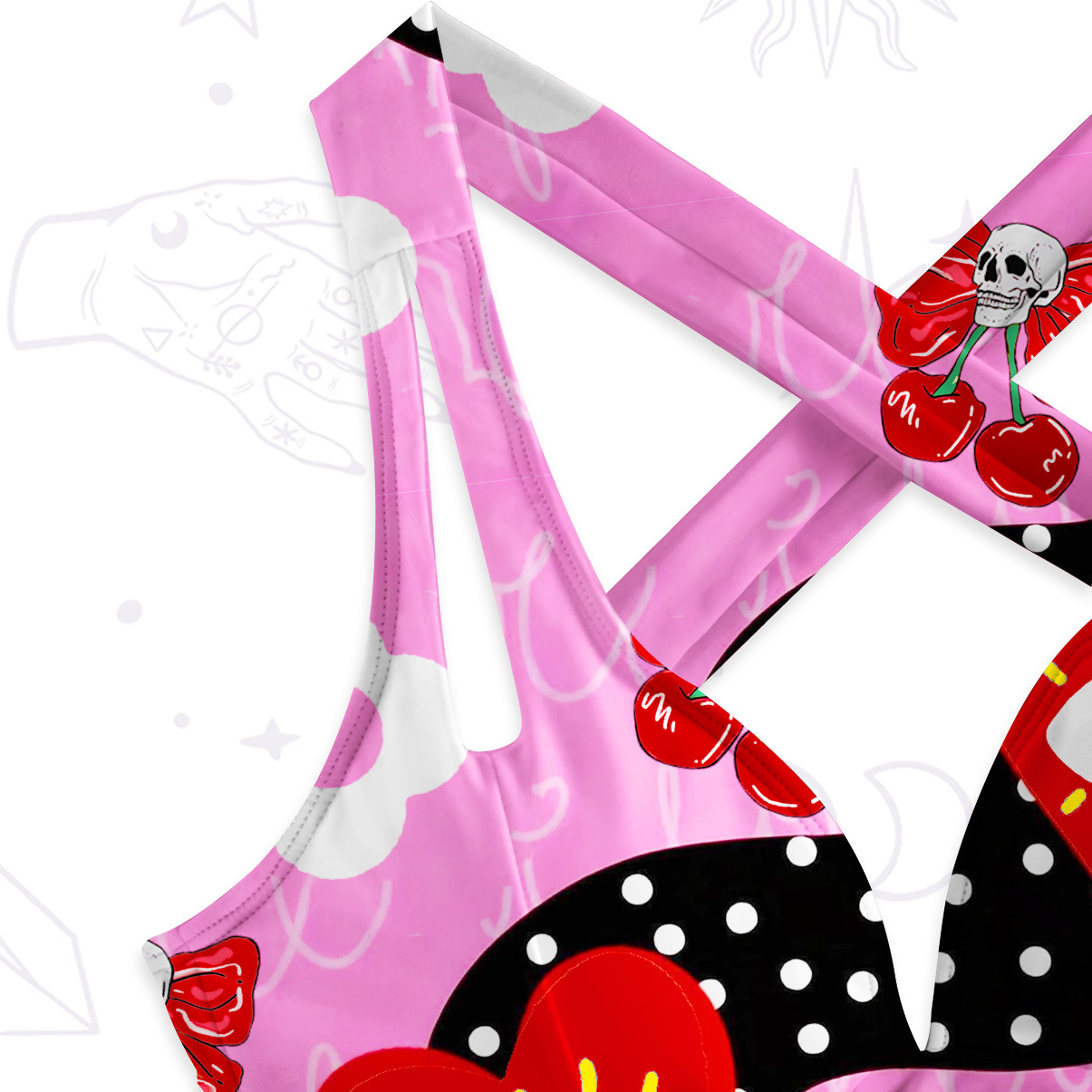 Purplehecate Evil Eye Heart One-Piece Swimsuit