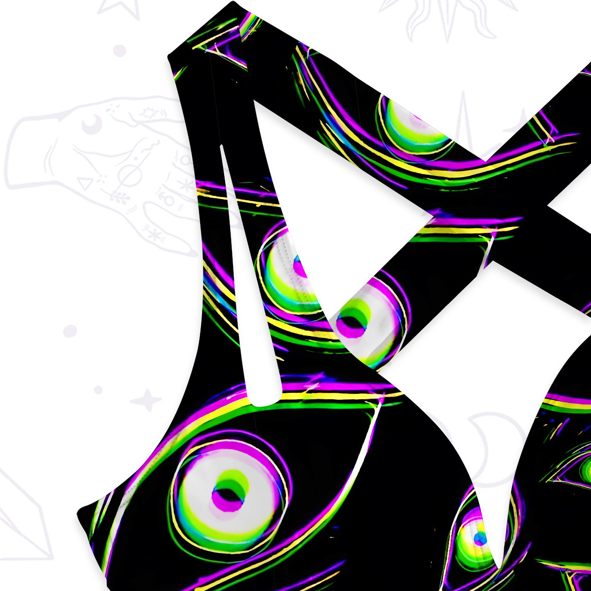 Purplehecate Glitch Vision One-Piece Swimsuit